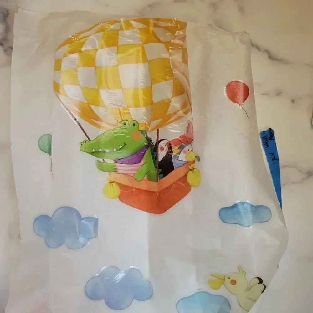 Wall art nursery stickers hot air balloon
